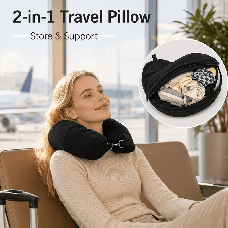 Travel Accessories Long Flight - 1 Set of U-Shaped Pillow Covers