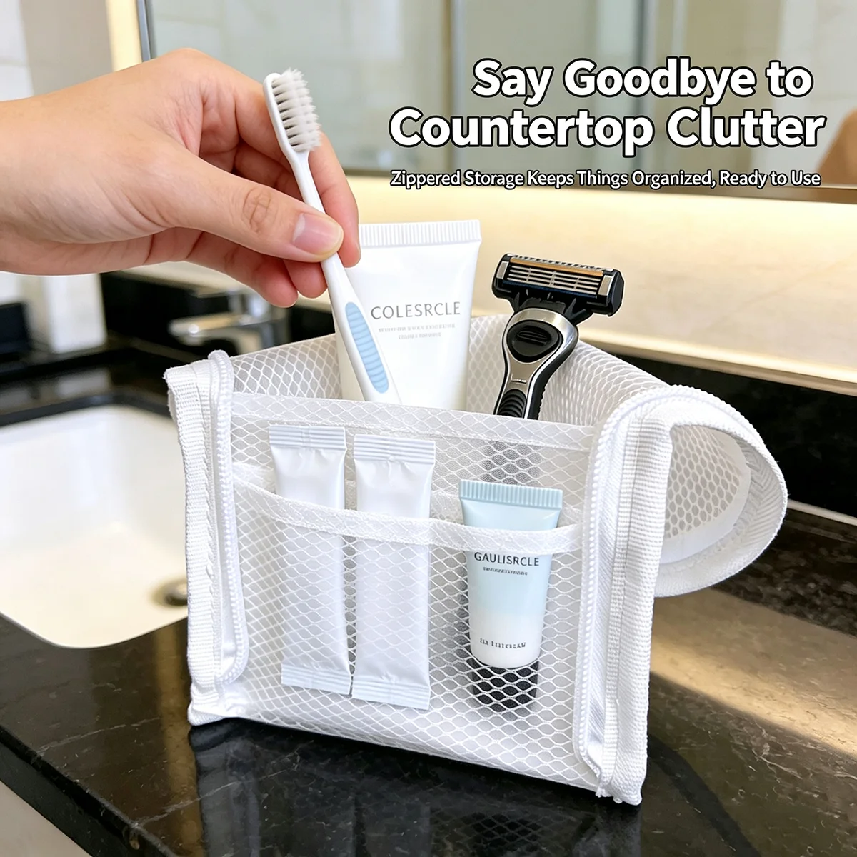 Standing Mesh Toiletry Bag for - огляд і ціна Travel Accessories Organizer Bag