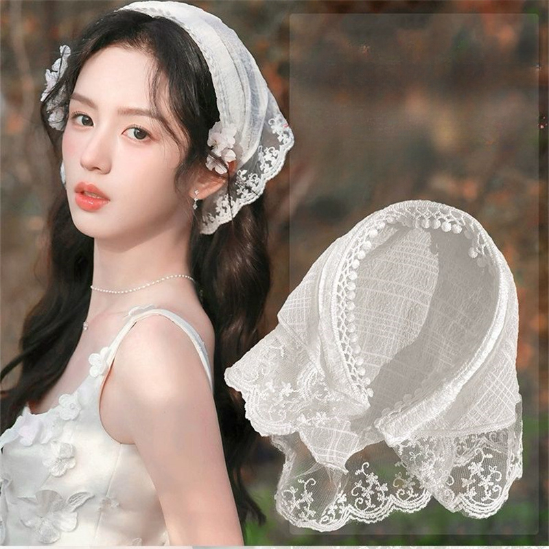 2025 Lace Headband Scarf for W - огляд і ціна Travel Accessories Aesthetic